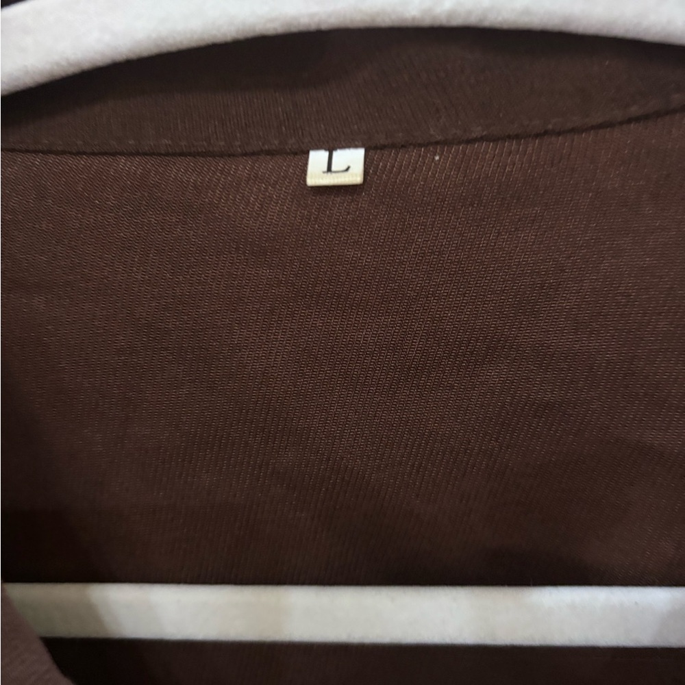 Brown & Plaid Split Patchwork Quilted Style Cropp… - image 3